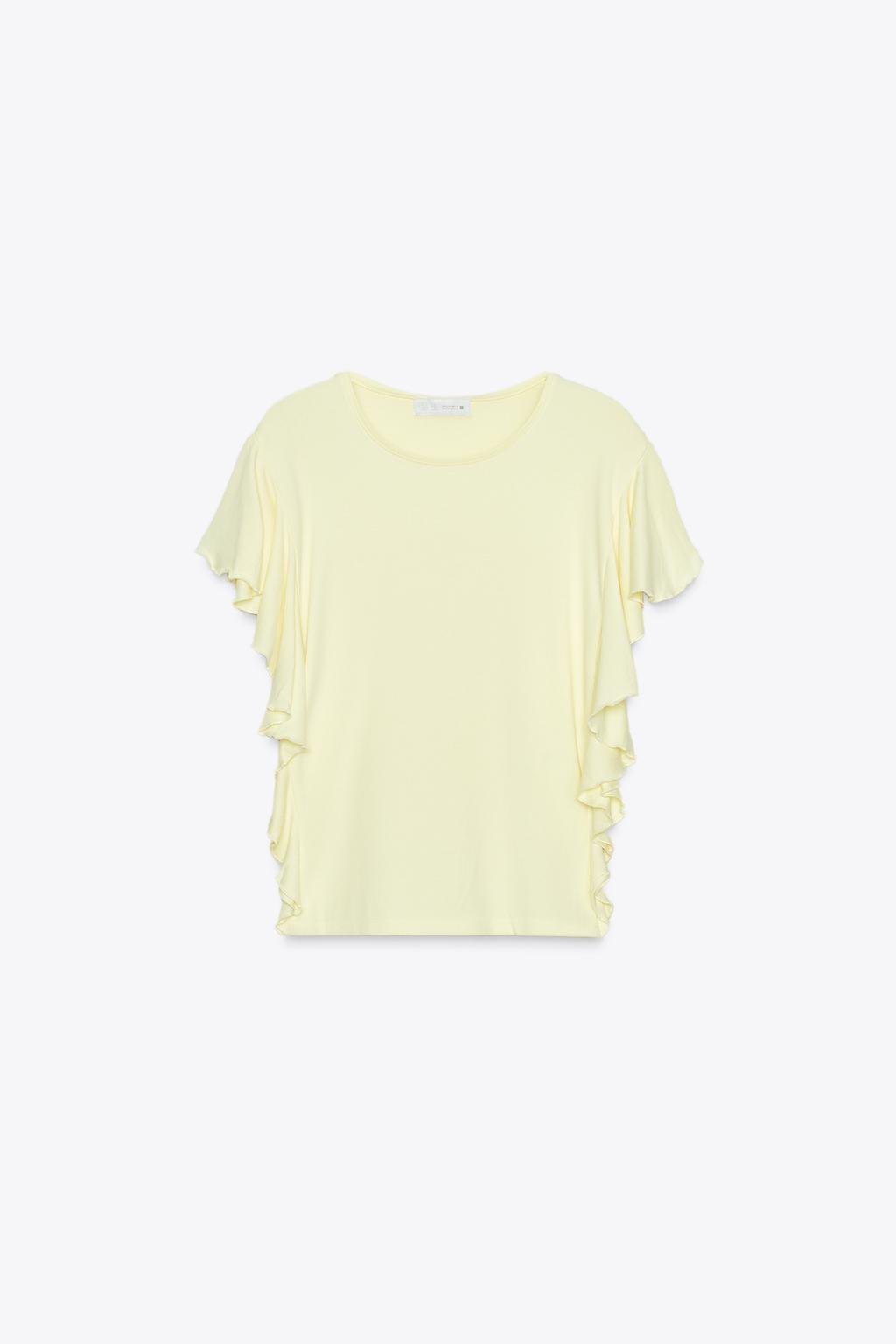 ФУТБОЛКА С РУКАВАМИ-ВОЛАНАМИ