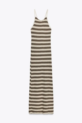 Платье в рустикальном стиле в полоску- Заказать в России