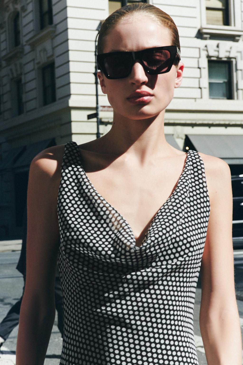 ПЛАТЬЕ МИДИ В ГОРОШЕК — ZW COLLECTION
