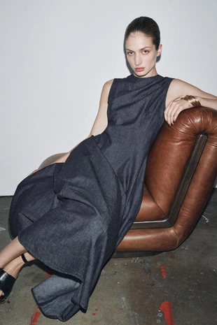 Джинсовое платье миди — ZW COLLECTION- Заказать в России