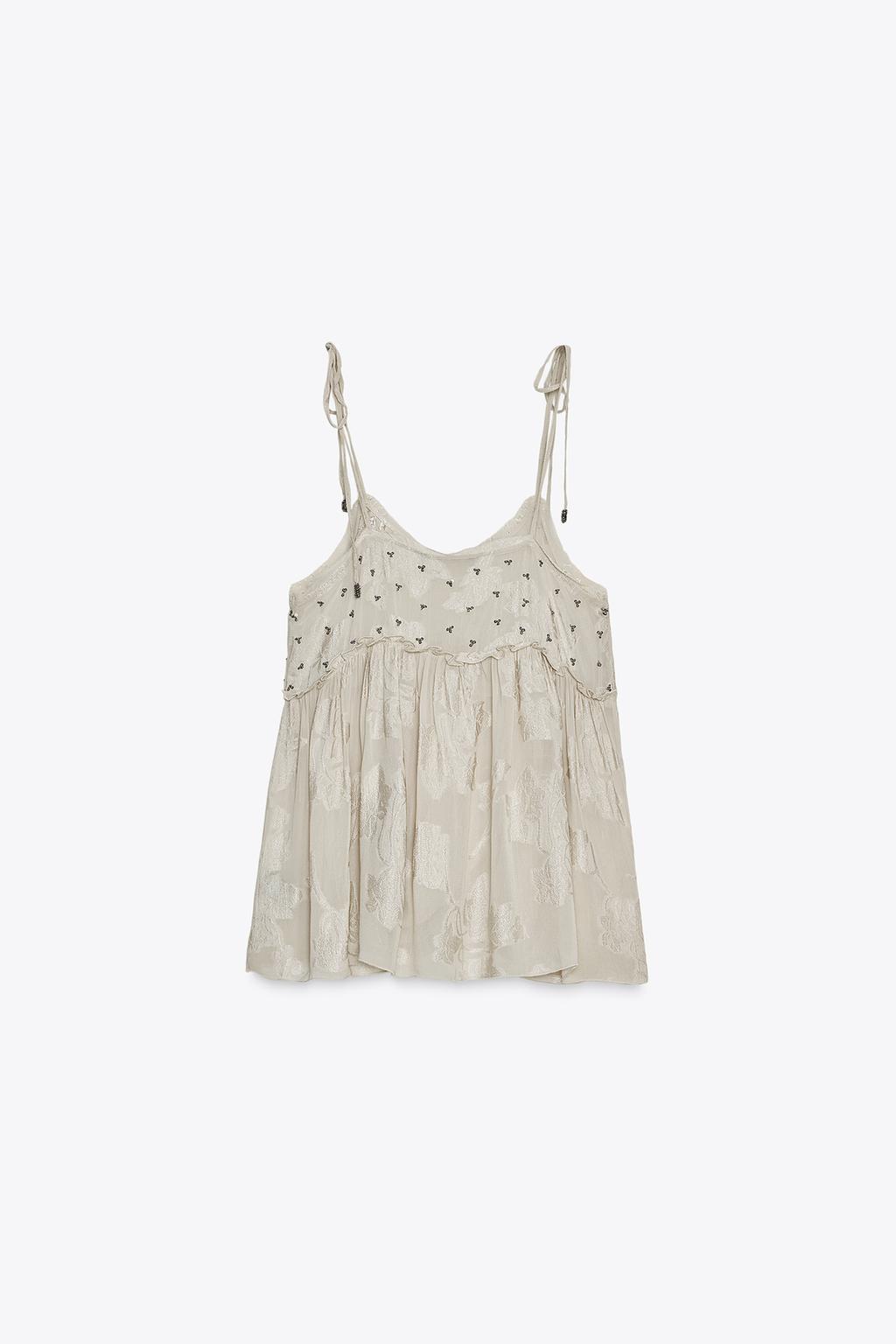 ЖАККАРДОВЫЙ ТОП НА БРЕТЕЛЯХ — ZW COLLECTION