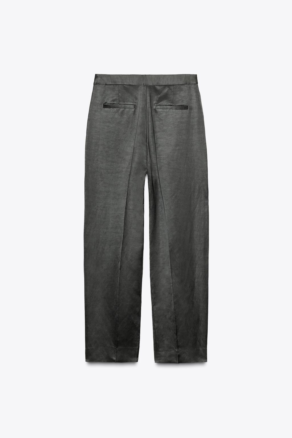 АТЛАСНЫЕ БРЮКИ С ЛЬНОМ — ZW COLLECTION