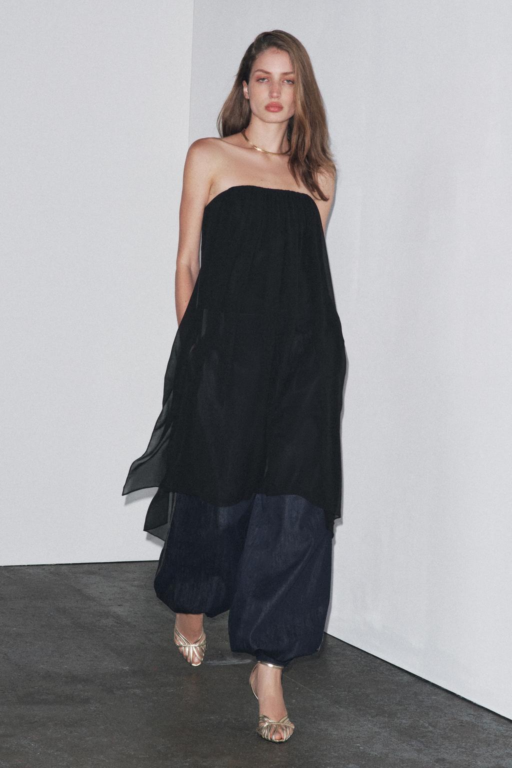 УДЛИНЕННЫЙ ТОП БЕЗ БРЕТЕЛЕЙ — ZW COLLECTION