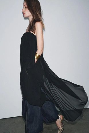 Удлиненный топ без бретелей — ZW COLLECTION- Заказать в России