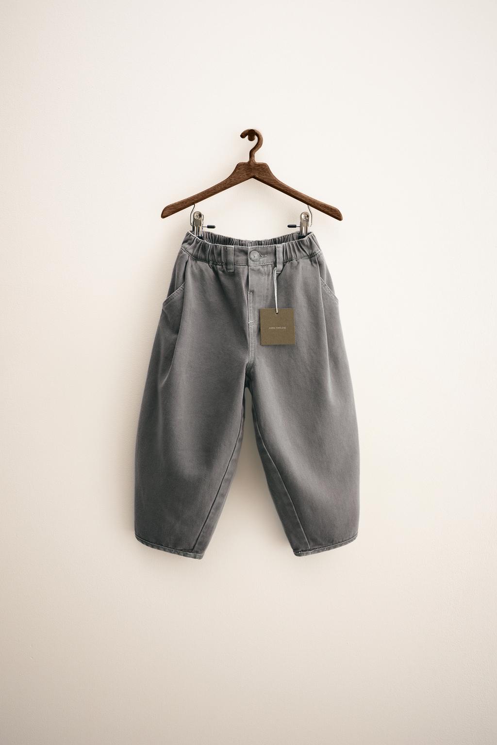 ZARA TIMELESS - БРЮКИ-БАЛЛОНЫ ИЗ ТВИЛА С ШЕРСТЬЮ