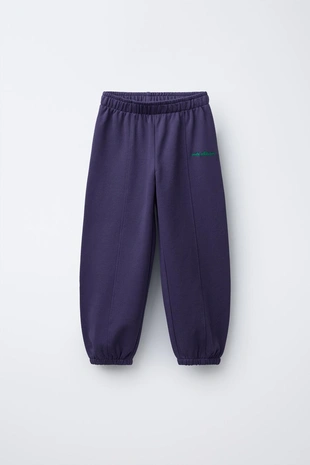 Купить Zara Брюки-джоггеры из мягкой ткани с вышивкой