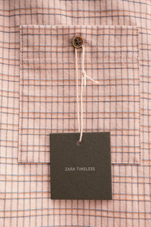 ZARA TIMELESS — рубашка в клетку- Заказать в России