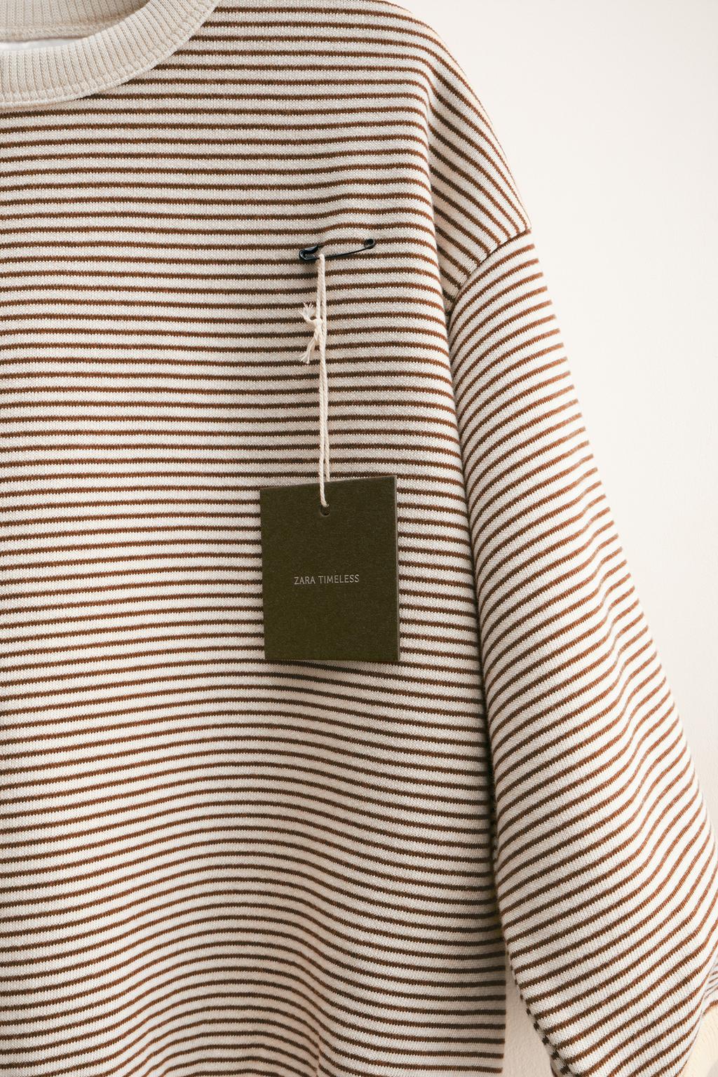 ZARA TIMELESS - ТОЛСТОВКА В ТОНКУЮ ПОЛОСКУ