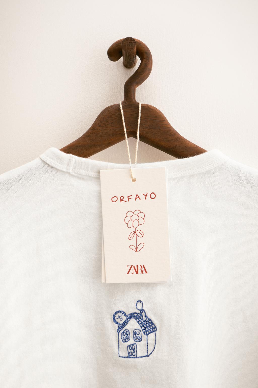 ZARA TIMELESS — ФУТБОЛКА С ВЫШИВКОЙ ORFAYO ©