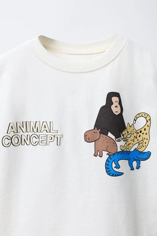 Футболка с анималистическим принтом- Заказать в России