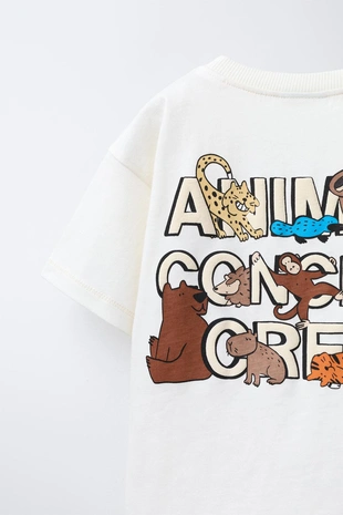 Футболка с анималистическим принтом- Заказать в России