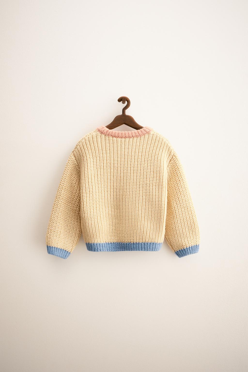 ZARA TIMELESS — СВИТЕР КРУПНОЙ ВЯЗКИ С КОНТРАСТНОЙ ОТДЕЛКОЙ