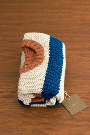 dusty blue | 5536/606/444 - Zara ZARA TIMELESS — трикотажный джемпер крупной вязки в полоску