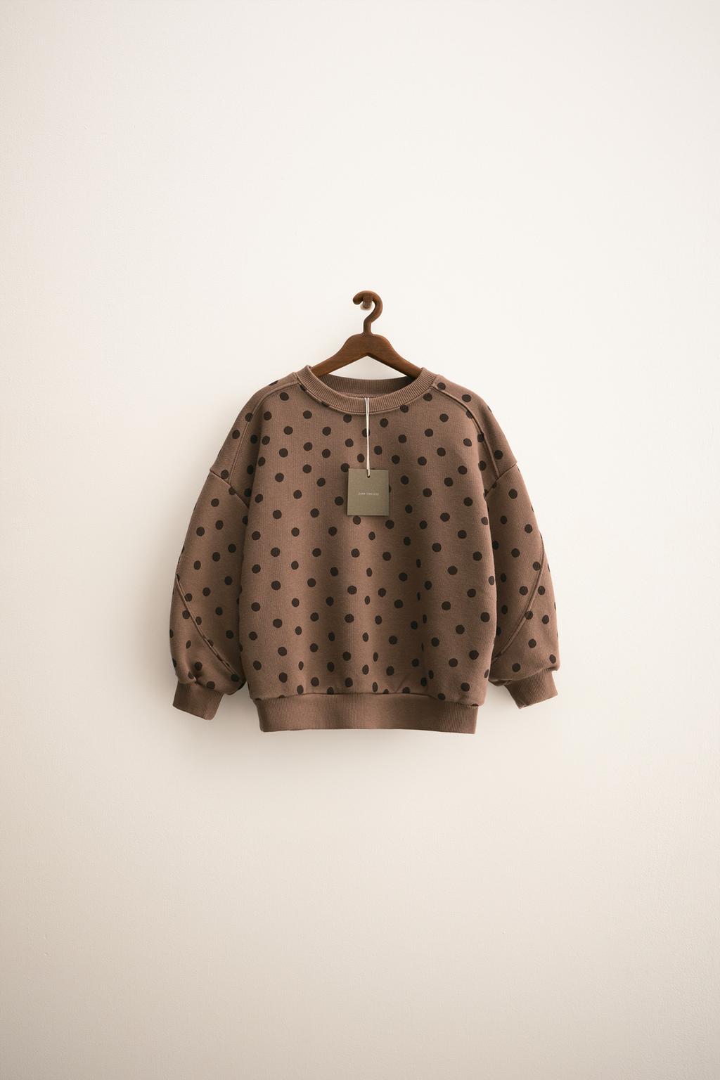 ZARA TIMELESS - ТОЛСТОВКА С ПРИНТОМ В ГОРОШЕК