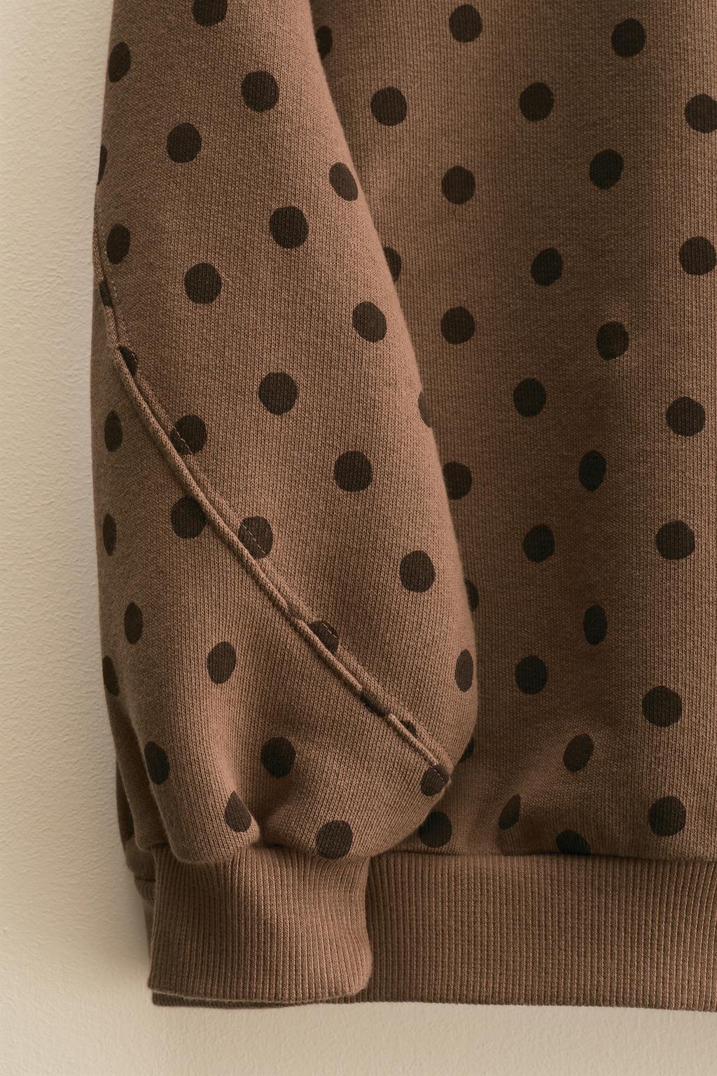 ZARA TIMELESS - ТОЛСТОВКА С ПРИНТОМ В ГОРОШЕК