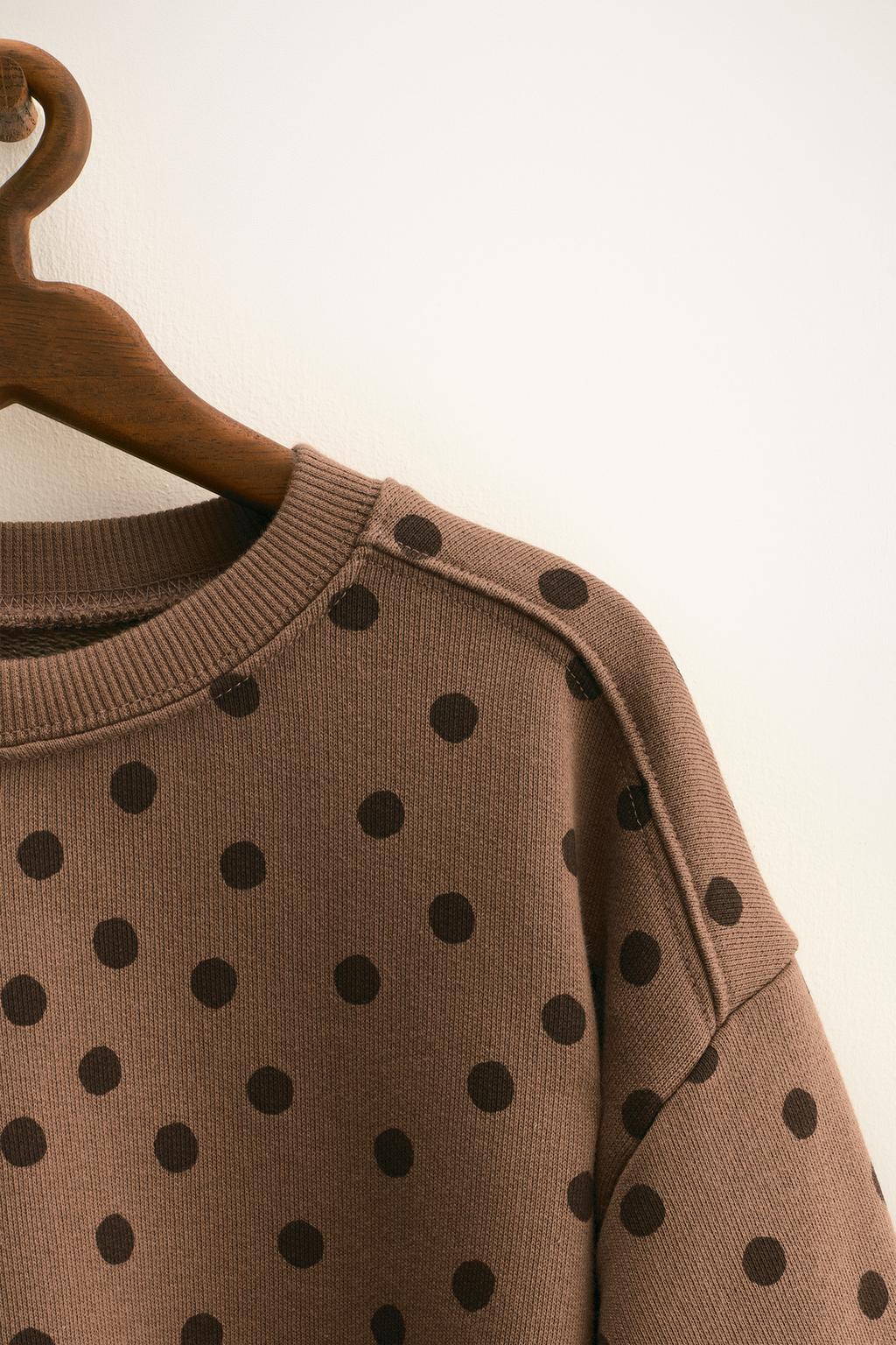 ZARA TIMELESS - ТОЛСТОВКА С ПРИНТОМ В ГОРОШЕК
