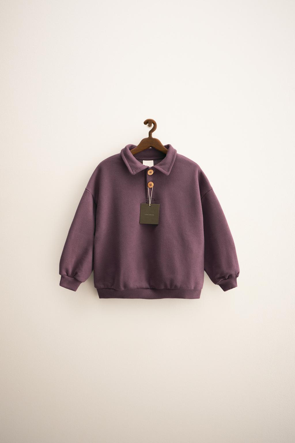 ZARA TIMELESS - ТОЛСТОВКА С ВОРОТНИКОМ ПОЛО