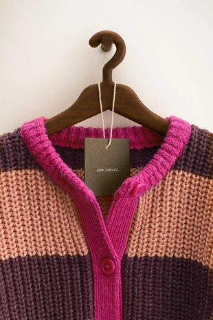 ZARA TIMELESS - трикотажная куртка в полоску- Заказать в России