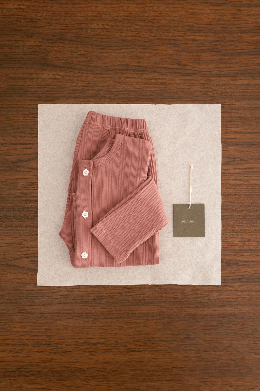 ZARA TIMELESS - ОДНОТОННАЯ ПИЖАМА НА ПУГОВИЦАХ ИЗ ХЛОПКА
