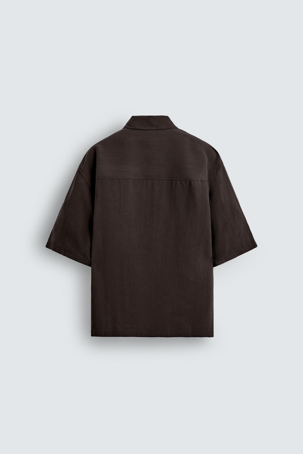 РУБАШКА RELAXED FIT ИЗ СТРУЯЩЕЙСЯ ТКАНИ