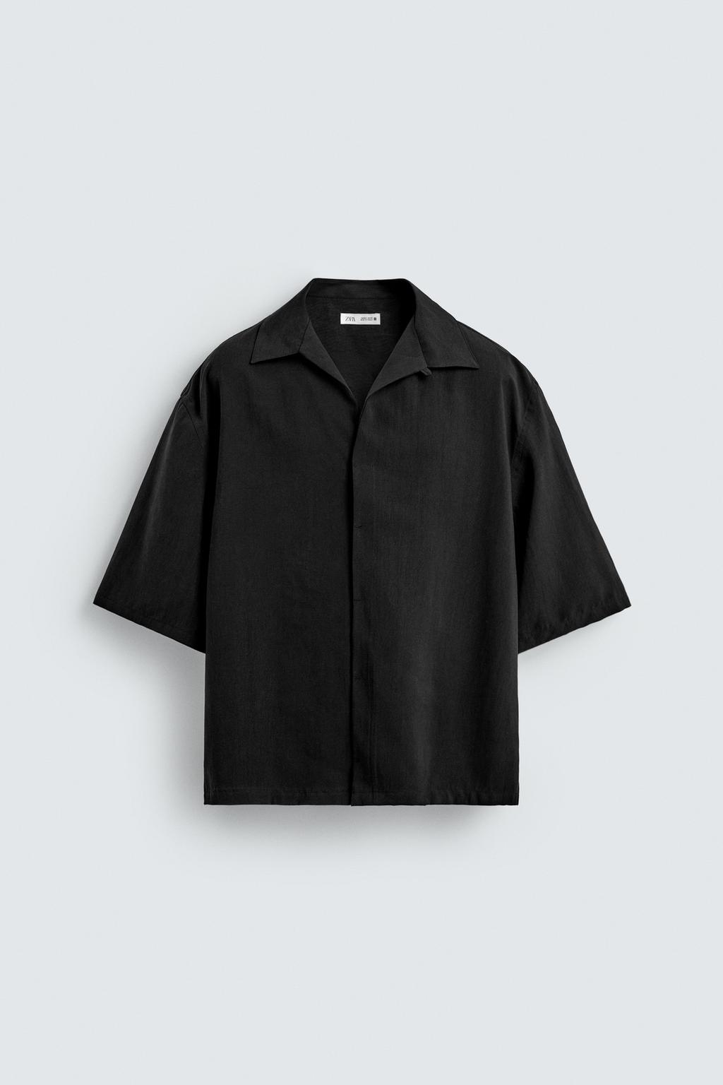 РУБАШКА RELAXED FIT ИЗ СТРУЯЩЕЙСЯ ТКАНИ