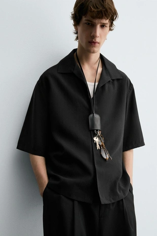 Рубашка RELAXED FIT из струящейся ткани- Заказать в России