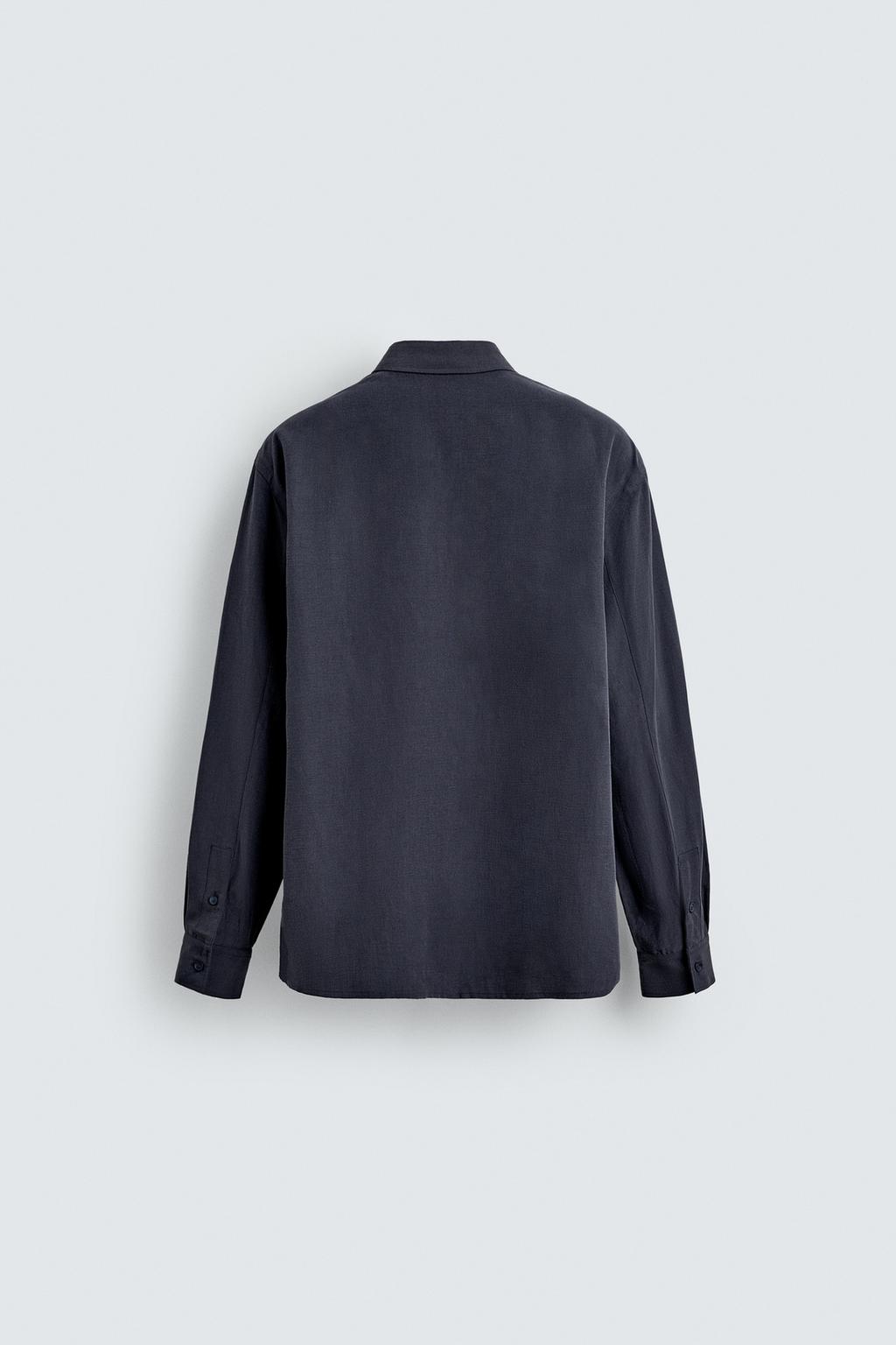РУБАШКА RELAXED FIT ИЗ СТРУЯЩЕЙСЯ ТКАНИ