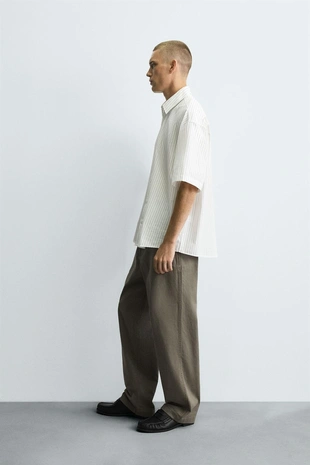 Рубашка в полоску с вышивкой- Заказать в России