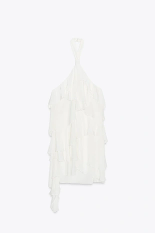 Мини-платье с воланами- Заказать в России