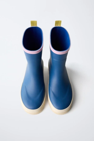 Резиновые сапоги в стиле колор-блок