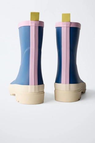 Резиновые сапоги в стиле колор-блок- Заказать в России