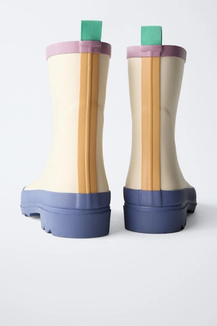 Резиновые сапоги в стиле колор-блок- Заказать в России
