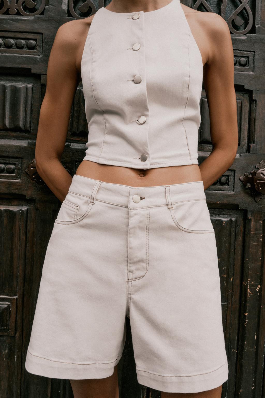 ДЖИНСОВЫЕ ШОРТЫ-БЕРМУДЫ Z1975 MOM FIT