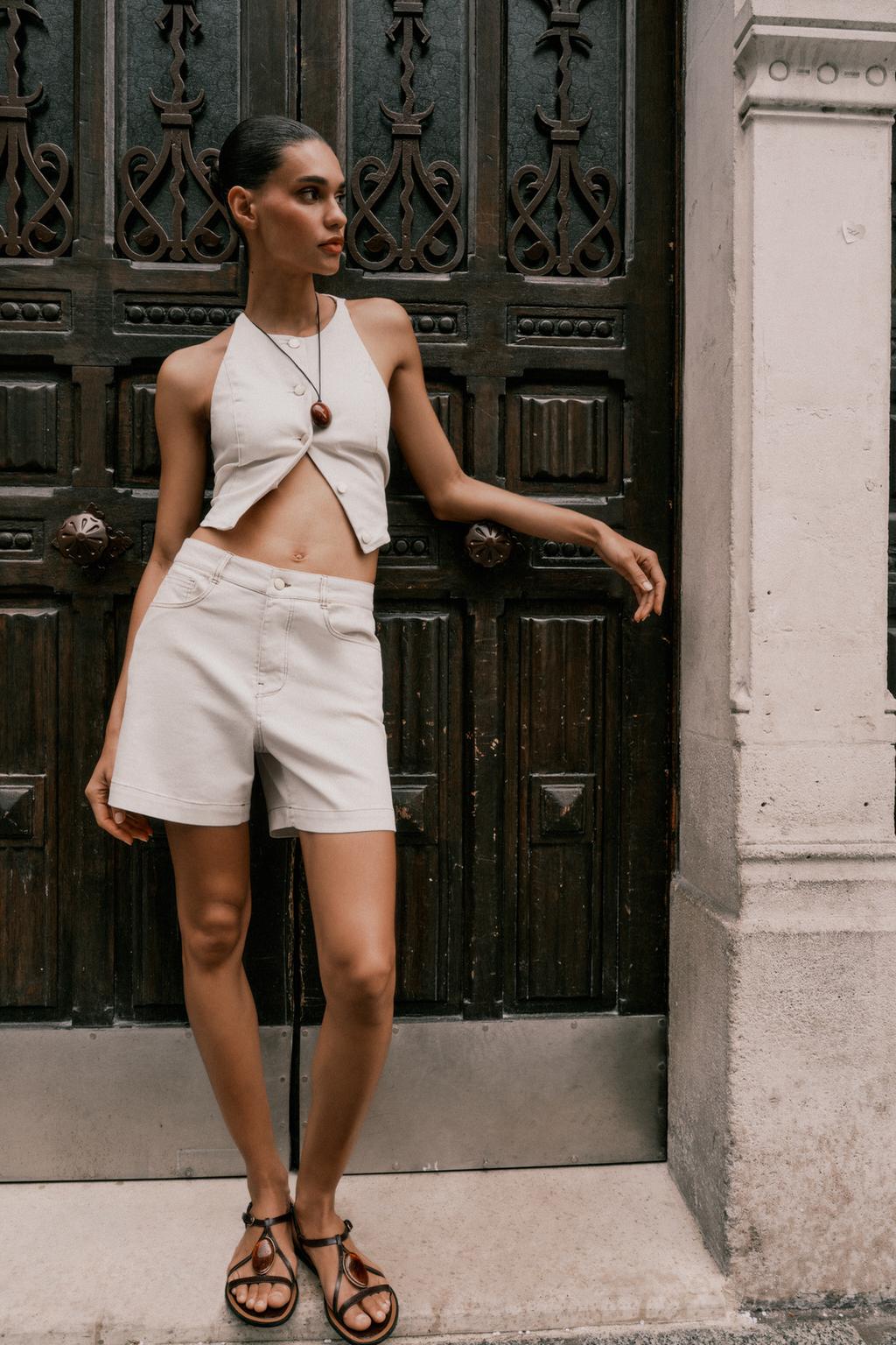ДЖИНСОВЫЕ ШОРТЫ-БЕРМУДЫ Z1975 MOM FIT