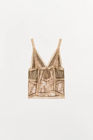 Кружевной топ с пайетками LIMITED EDITION- Заказать в России