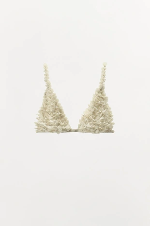 Бюстгальтер с рельефными цветами и бусинами — LIMITED EDITION- Заказать в России