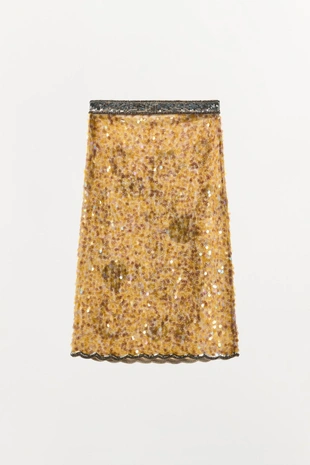 Юбка с вышивкой и бусинами — LIMITED EDITION- Заказать в России