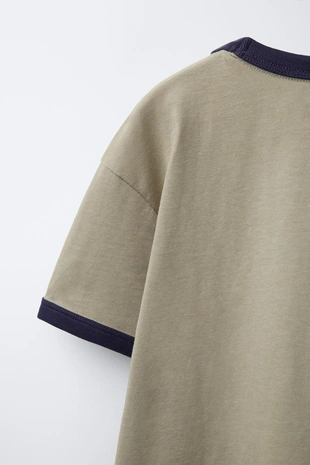 Лонгслив с контрастной отделкой