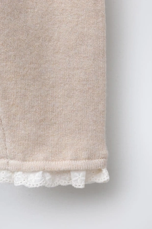 Трикотажные легинсы с кружевом- Заказать в России