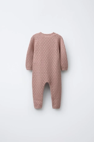 Трикотажный комбинезон с ажурными деталями- Заказать в России