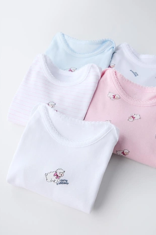 Набор из пяти боди с овечками- Заказать в России