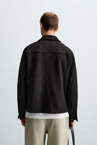 Куртка-рубашка из искусственной замши