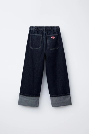 Купить Zara Джинсы WIDE FIT с отворотами