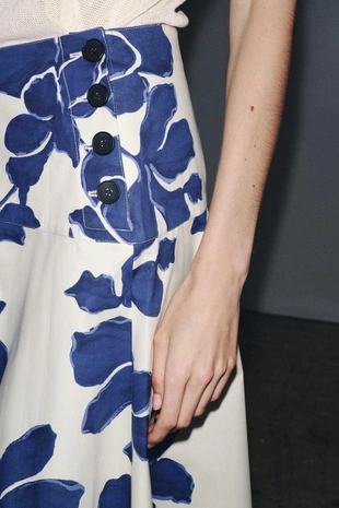 Юбка-миди с цветочным принтом ZW COLLECTION- Заказать в России