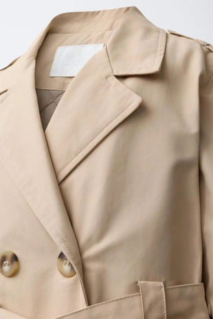 Стеганый тренч с поясом- Заказать в России