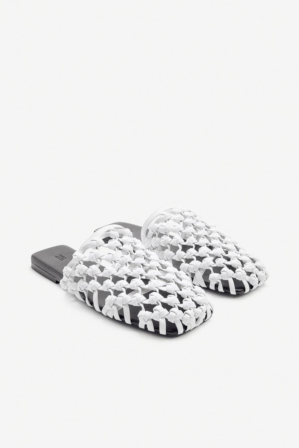 Туфли на плоской подошве из плетеной кожи limited edition