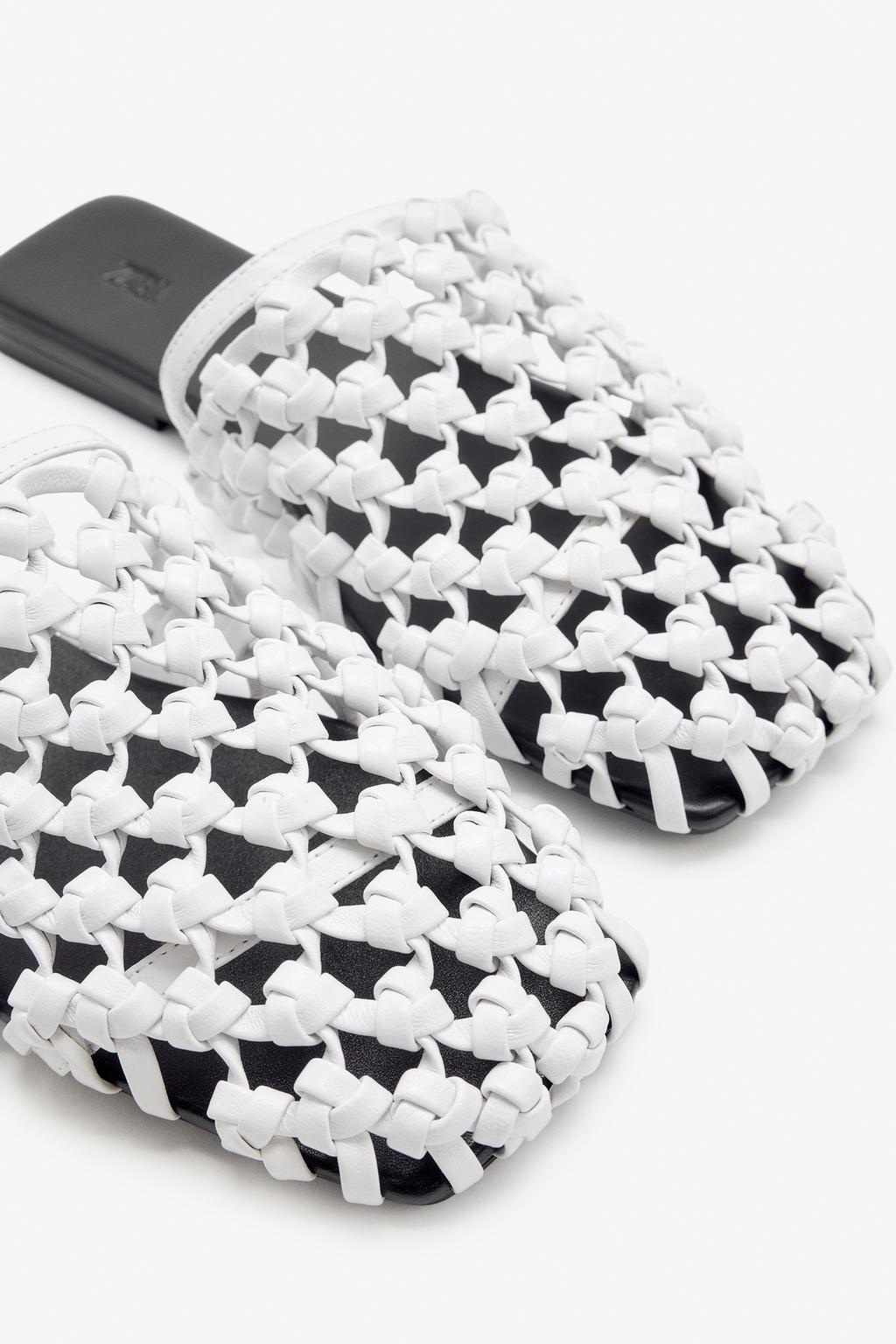 Туфли на плоской подошве из плетеной кожи limited edition