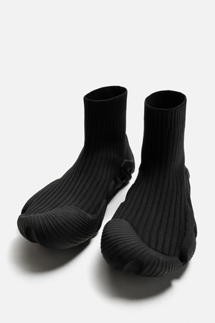 Трикотажные кроссовки-ботильоны - Заказать в России