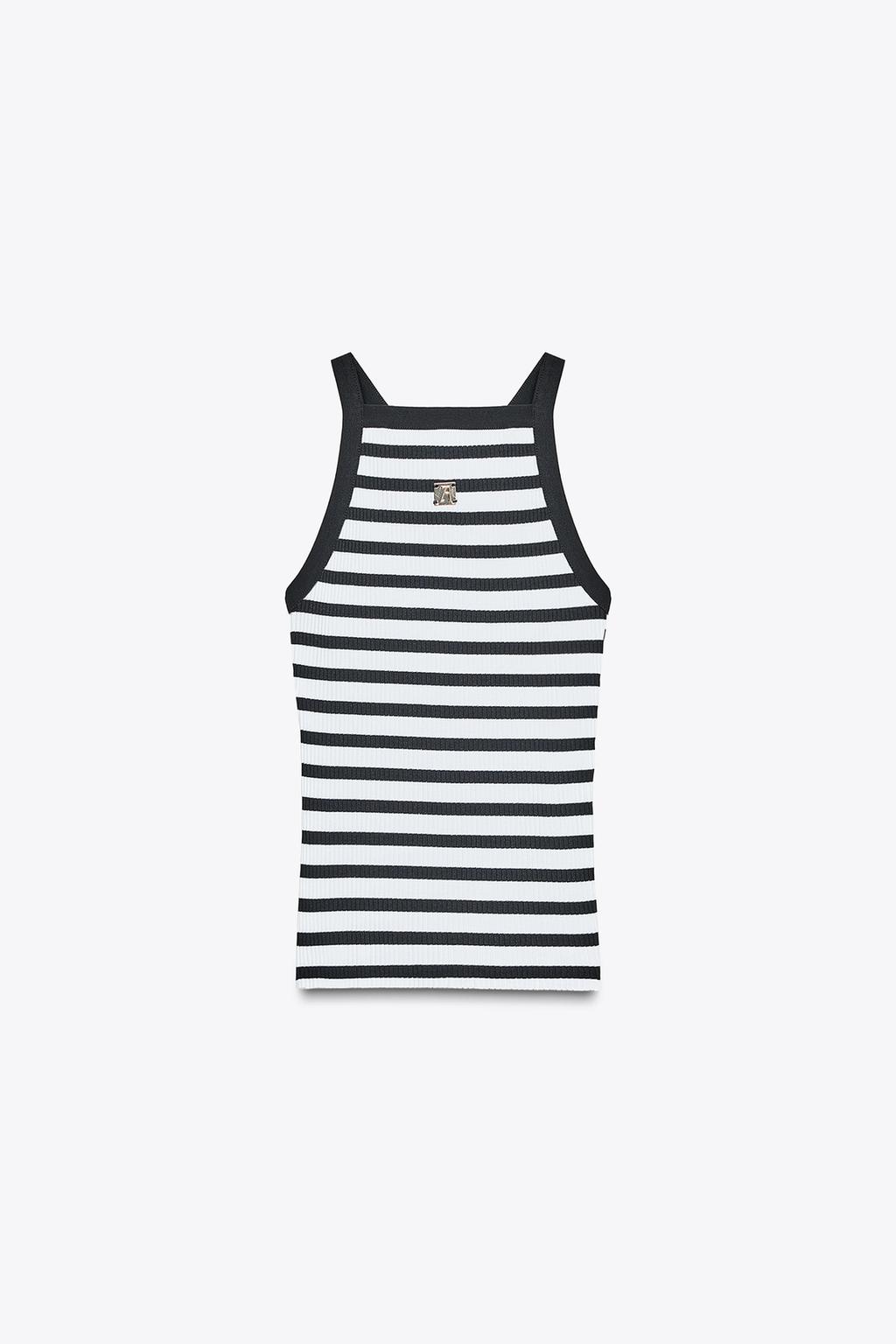 ТОП В ПОЛОСКУ С БРОШЬЮ ZARA