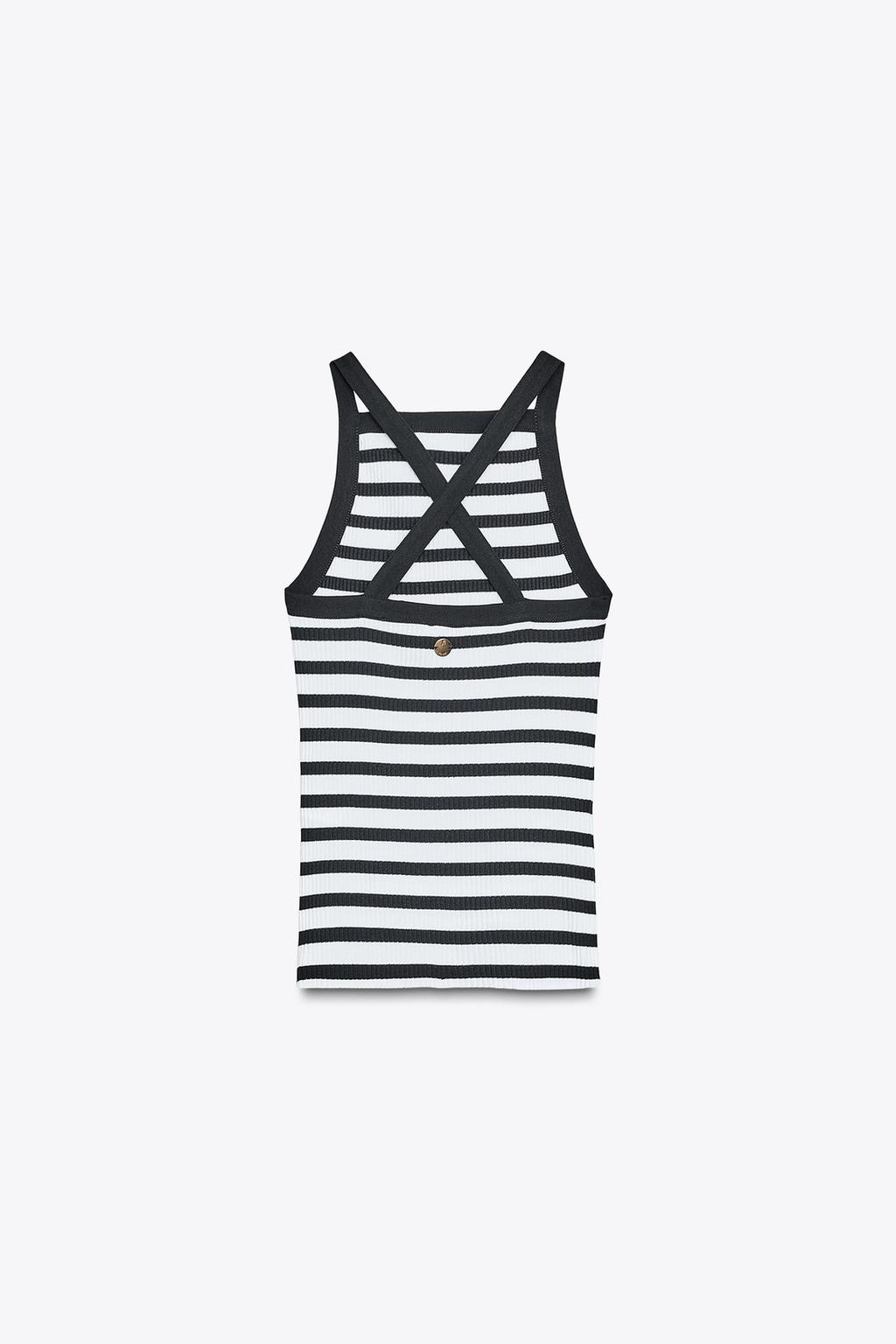 ТОП В ПОЛОСКУ С БРОШЬЮ ZARA